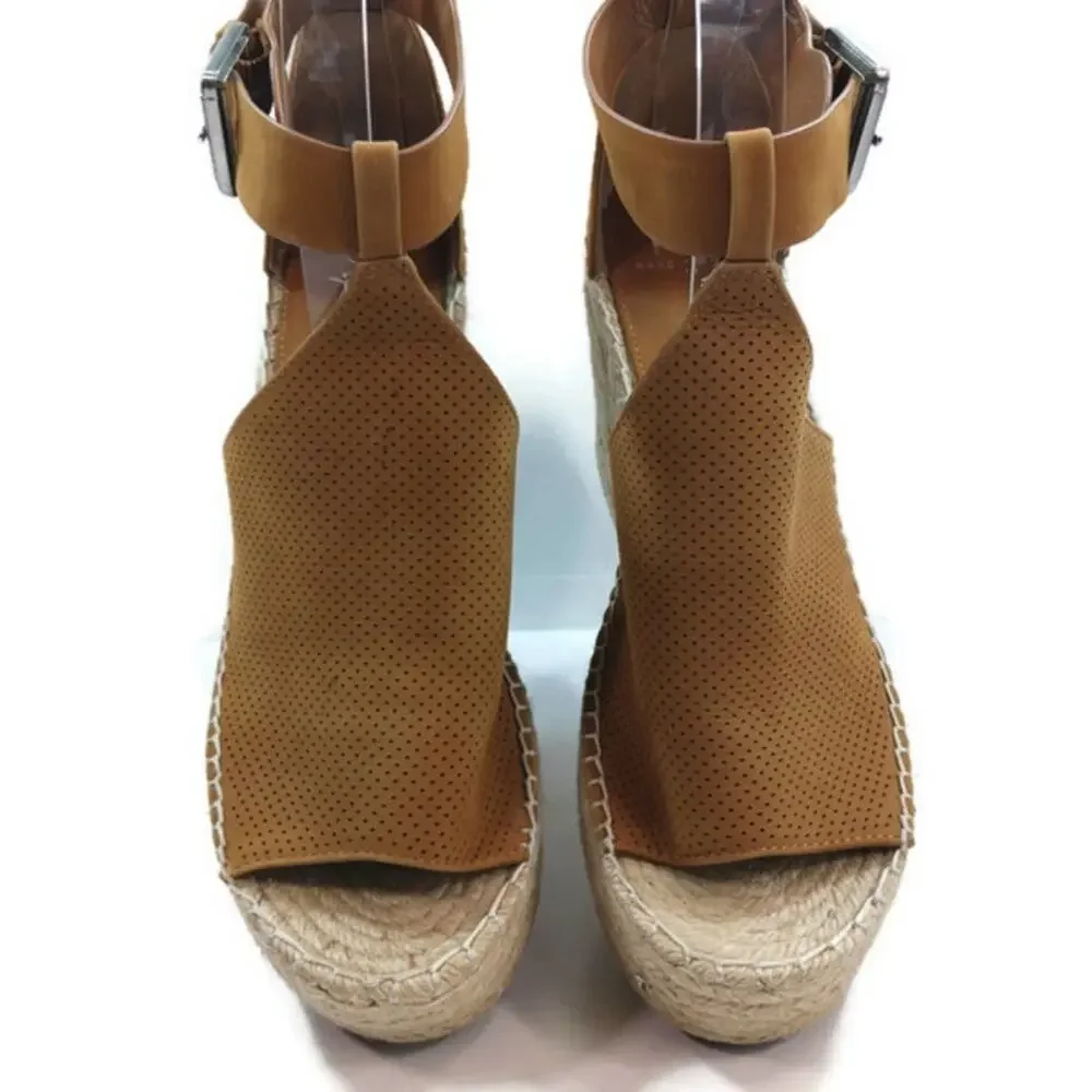 Marc Fisher Leather Espadrille GUC  Size 9.5M     SS1332